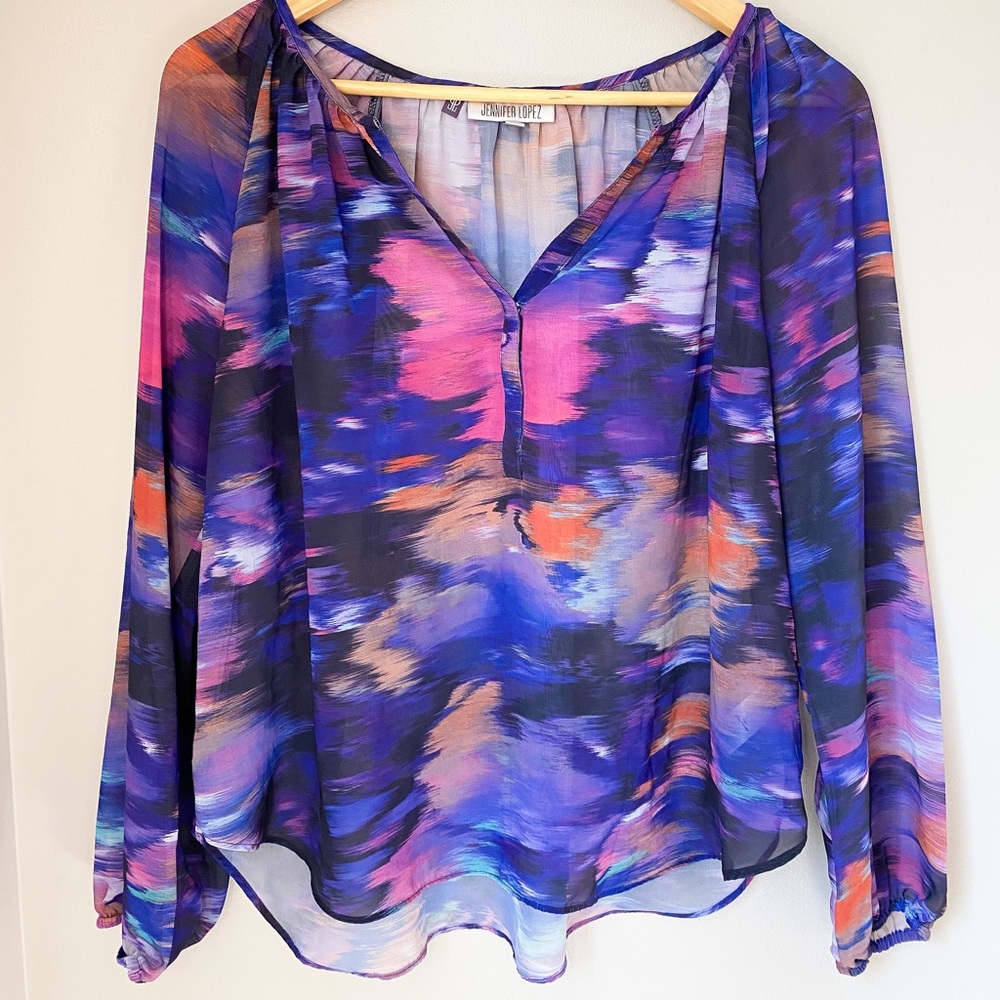 Colorful Sheer Top